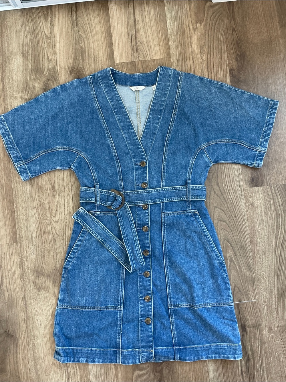 Faherty Denim Camille Mini Dress - Sedona Blue Wash - size 2